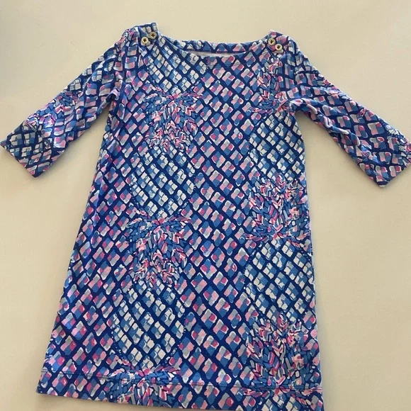 Lilly Pulitzer | Dresses | Lilly Pulitzer Blue And Pink Kids Casual Dress |  Poshmark
